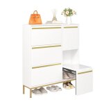 Armoire  chaussures avec tabouret de changement de chaussures tagre  chaussures  trois plis et espace ...