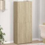 Armoire de classement ch�ne sonoma 60x32x153 cm bois ing�nierie