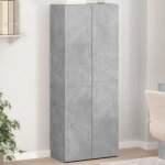 Armoire de classement gris b�ton 60x32x153 cm bois d ing�nierie