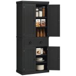 Armoire de cuisine - homcom - multi - rangements étagères réglables 4 portes et grand tiroir - 762 x ... Armoire de cuisine - homcom - multi - rangements étagères réglables 4 portes et grand tiroir - 762 x ...
