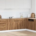 Armoire de cuisine meuble bas de cuisine armoire de plancher � tiroir ch�ne artisanal 60x46x815cm sqzr923345 ...