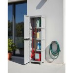 Armoire dext�rieur dbaldanz - dmora - en pvc - gris clair 50x39h172 cm