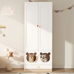Armoire enfant - dreammespace - 8050200 cm - mdf laqu - espace pour chat - 2 portes battantes