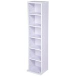 Armoire etagere rangement cd / dvd meuble de rangement pour 100 cds blanc / violet