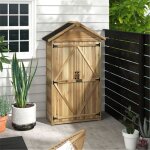 Armoire extrieure abri  outils en bois cabane de jardin avec toit asphalte armoire avec serrure pour ...