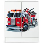 Armoire fonctionnelle - roma - meubles pour enfants commode au design magnifique pompier