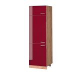 Armoire pour frigo r - line 60cm rouge bordeaux haute brillance chne de force dor vicco