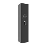Armoire à fusils sécurisée pour 5 armes avec code numérique 138x30x30 cm gris acier Armoire à fusils sécurisée pour 5 armes avec code numérique 138x30x30 cm gris acier