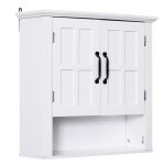 Armoire haute murale de salle de bain ou wc placard 2 portes 2 �tag�res niche dim. 60l x 20l x 58h cm ...