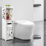 Armoire haute en pp belle de rangement - colonne scandinave de salle de bain - errolves - blanc - 20 ...