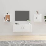 Meilleures armoire hifi suspendus meubles tv muraux 2 pcs - blanc brillant - 40x345x40cm ssd38003776