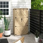 Armoire de jardin abri remise pour outils 90l x 54. 5p x 161 / 1685h cm 2 �tag�res toit bitum� �tanche ...
