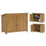 Armoire de jardin en bois extérieur - outsunny - toit incliné 2 étagères et 2 portes - 110 x 50 x 85 ... Armoire de jardin en bois extérieur - outsunny - toit incliné 2 étagères et 2 portes - 110 x 50 x 85 ...