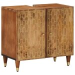 Armoire lavabo bois de manguier - vidaxl - 62x33x58 cm - marron miel - style r�tro - bois massif