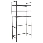 Armoire pour machine � laver en m�tal facile � monter de salle de bain - errolves - noir - 70 * 26 * ...