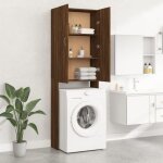 Armoire de machine � laver - sweety - meuble lave - linge - ch�ne marron 64x255x190 cm c51