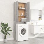 Armoire de machine � laver - sweety - meuble lave - linge - sonoma gris 64x255x190 cm c11
