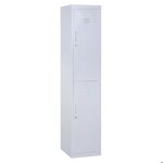 Armoire mtallique  casiers - vinsetto - 2 compartiments verrouillable avec 2 cls 4 tagres - 38 x ...