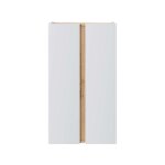 Armoire meuble � chaussures chaussures 2 portes et 6 �tag�res coloris blanc / ch�ne - longueur 565 x ...