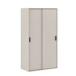 Armoire meuble de rangement avec 2 portes coulissantes coloris beige - longueur 100 x profondeur 4980 ... Armoire meuble de rangement avec 2 portes coulissantes coloris beige - longueur 100 x profondeur 4980 ...
