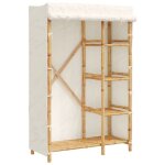 Armoire mgh - garde - robe chambre - 110x45x170 cm - bambou m408