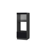 Armoire micro - ondes fame - line 60cm ouvert noir ray anthracite vicco