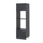 Armoire micro - ondes r - line 60cm b�ton noir / anthracite vicco 47502