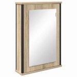 Armoire miroir salle de bain - vidaxl - ch�ne sonoma - bois ding�nierie - 42x12x60 cm - grand espace ...