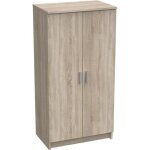 Armoire multi usages - armoire auxiliaire � 2 portes range chaussures - l55xp36xh108cm - d�cor ch�ne ...