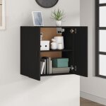 Armoire murale en bois dingnierie 60x31x60 cm noir meuble mural wc armoire meuble de salle de bain suspendu ...