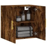 Armoire murale chêne fumé 60x31x60 cm bois dingénierie cabinet de rangement armoire rangement meuble ... Armoire murale chêne fumé 60x31x60 cm bois dingénierie cabinet de rangement armoire rangement meuble ...