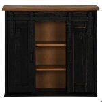 Armoire murale de cuisine - star - meuble haut à suspendre halden - 2 portes coulissantes noir pin ll149 ... Armoire murale de cuisine - star - meuble haut à suspendre halden - 2 portes coulissantes noir pin ll149 ...