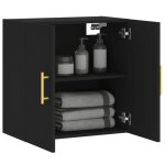 Armoire murale noir 60x31x60 cm bois dingénierie meuble suspendu cabinet de rangement meuble salle bains ... Armoire murale noir 60x31x60 cm bois dingénierie meuble suspendu cabinet de rangement meuble salle bains ...