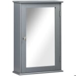 Armoire murale de salle de bain kleankin avec miroir - placard de rangement toilettes - 1 porte, 2 étagères ... Armoire murale de salle de bain kleankin avec miroir - placard de rangement toilettes - 1 porte, 2 étagères ...