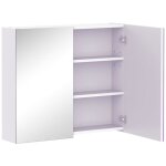 Armoire murale salle de bain avec miroir - homcom - 70 x 60 cm - tagre rglable - miroir salle de bain ...