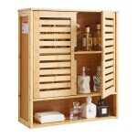 Armoire murale de salle de bain - vevor - avec 2 portes et etag�re r�glable - armoire � pharmacie - avec ...