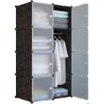 Armoire penderie avec tagres de rangement armoire de chambre5 cubes 75x47x147cm - en plastique