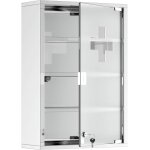 Armoire  pharmacie - inox - 3 tagres - 4 niveaux - 30l x 12l x 60h cm - design contemporain