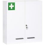 Armoire pharmacie murale blanche 55x18x60cm - 2 portes et 6 Étagères - acier pour médicaments et hygiène ... Armoire pharmacie murale blanche 55x18x60cm - 2 portes et 6 Étagères - acier pour médicaments et hygiène ...