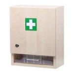 Armoire à pharmacie murale en bois pour 10 personnes marron Armoire à pharmacie murale en bois pour 10 personnes marron