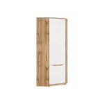 Armoire placard dangle 1 porte coloris ch�ne wotan / blanc brillant - longueur 78 x profondeur 78 x hauteur ...