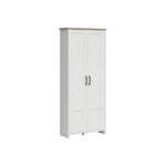 Armoire placard � deux portes coloris blanc pin andersen / ch�ne clair - longueur 845 x profondeur 365 ...