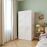 Armoire pliante garde - robe sans montage 136x69x50cm - porte magntique - gain de place pour studio ...
