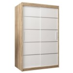 Armoire à portes coulissantes verona 1 100 100x200x62cm corps chêne sonoma et façade blanc mat abiksmeble ... Armoire à portes coulissantes verona 1 100 100x200x62cm corps chêne sonoma et façade blanc mat abiksmeble ...