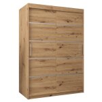Armoire  portes coulissantes verona 1 120 120x200x62cm corps et faade chne artisan abiksmeble