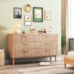 Armoire de rangement 6 tiroirs commode contemporaine chambre / salon / bureau100x 34 x 73 cm aspect bois ...