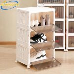 Armoire de rangement blanche - plastique pp - avec roues universelles - 64 * 28 * 39cm design pliable ... Armoire de rangement blanche - plastique pp - avec roues universelles - 64 * 28 * 39cm design pliable ...