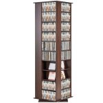 Armoire de rangement cd / dvd - vevor - r�glable avec 34 compartiments - �tag�re � dvd � 10 couches pour ...