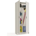 Armoire de rangement - dmora - charleston - 2 portes - tagre  chaussures - blanc