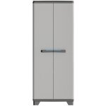 Armoire de rangement haute keter linear - noir / gris - 68 x 39 x 173 cm - 3 tagres rglables - cadenassable ...